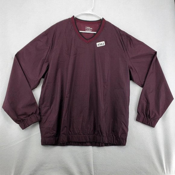 PGA Tour Shirt Men's V-Neck Pullover Long Sleeve Plaid Red Extra Large - Picture 12 of 12